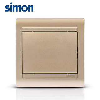 SIMON 西蒙 55系列 一开多控开关插座面板 香槟金