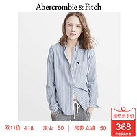 Abercrombie & Fitch 173408 女士牛津衬衫 蓝色 S