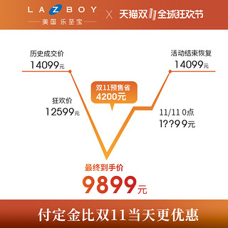 Lazboy 乐至宝 GN.602 现代简约头层牛皮功能组合沙发