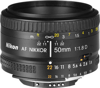 Nikon 尼康 AF 50mm F1.8D 全画幅标准定焦镜头