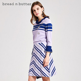 bread n butter 面包黄油 7WB0BNBTOPK751073 女士喇叭袖针织衫 彩紫色 S