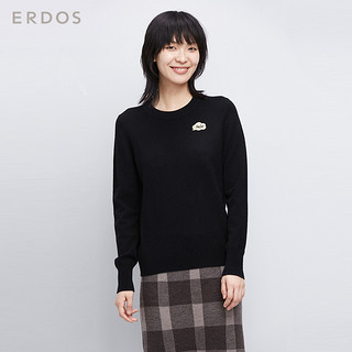 ERDOS 鄂尔多斯 E276A0187 女士圆领套衫羊绒衫 灰色 L