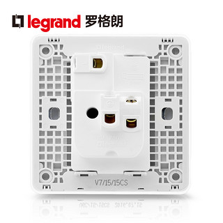 TCL-legrand TCL-罗格朗 逸典 86型 冰莹白色三孔带开关 16A