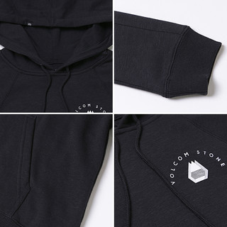 VOLCOM B3131704BLK 女士修身保暖防风运动卫衣 黑色 S