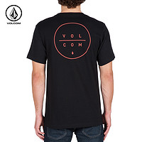 VOLCOM AF504316 男士修身纯色短袖T恤 黑色 M