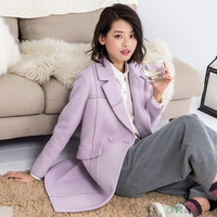 茵曼 1864321572 女士中长款呢大衣