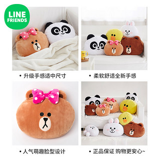  LINE FRIENDS 丘可抱枕(30CM) 萌趣动漫周边可爱少女靠垫