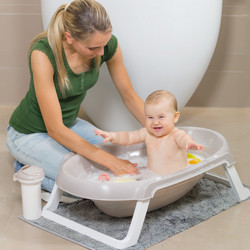 意大利okbaby婴儿折叠浴盆宝宝洗澡盆大号加厚儿童浴桶可坐可折叠