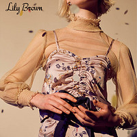 Lily Brown 莉莉 布朗 LWFT182027 女士褶皱抽绳吊带上衣