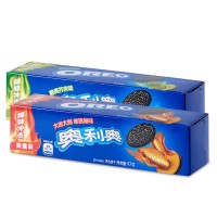 奥利奥 夹心饼干 大吉大利辣鸡翅味 酷爽芥末味 97g*4盒装 *2件