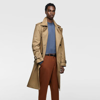 ZARA 09621330707 防水双襟风衣外套