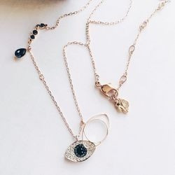 SWAROVSKI 施华洛世奇 Duo Evil Eye 恶魔之眼 5172560 项链 