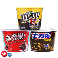 m&m's 巧克力豆花生牛奶夹心 (花生牛奶夹心、3桶、270g)