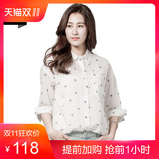 H:CONNECT 30122-120-006-45 女士休闲全棉衬衫