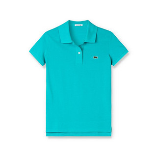 LACOSTE 拉科斯特 PF6958F8UK1 女士简约通勤棉质短袖POLO衫 蓝色 34