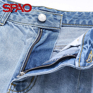 SPAO SPTN837S11 女士纯色牛仔短裤 靛青 S