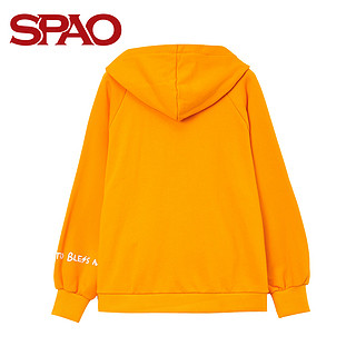 SPAO SPMH822S01 女士印花连帽卫衣 黄色 L