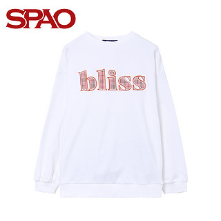 SPAO SPMW822S51 女士字母印花纯色卫衣 军绿 S