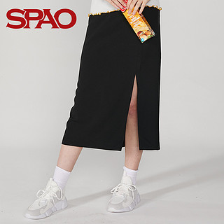 SPAO SPWH824G35 女士纯色半身中长裙 棕色 S