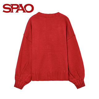 SPAO SPCK811S01 女士纯色V领毛衣开衫 米色 L