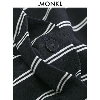 MONKI 0655049 格子翻领短袖连衣裙