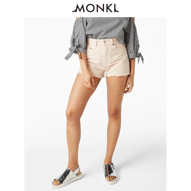 MONKI 0514788 女士中腰牛仔短裤