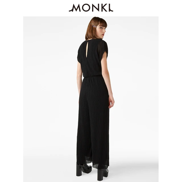 MONKI 0533140 女士V领休闲连体阔腿裤