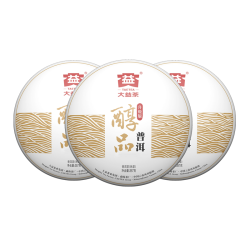  大益 普洱茶 醇品熟饼 357g*3饼