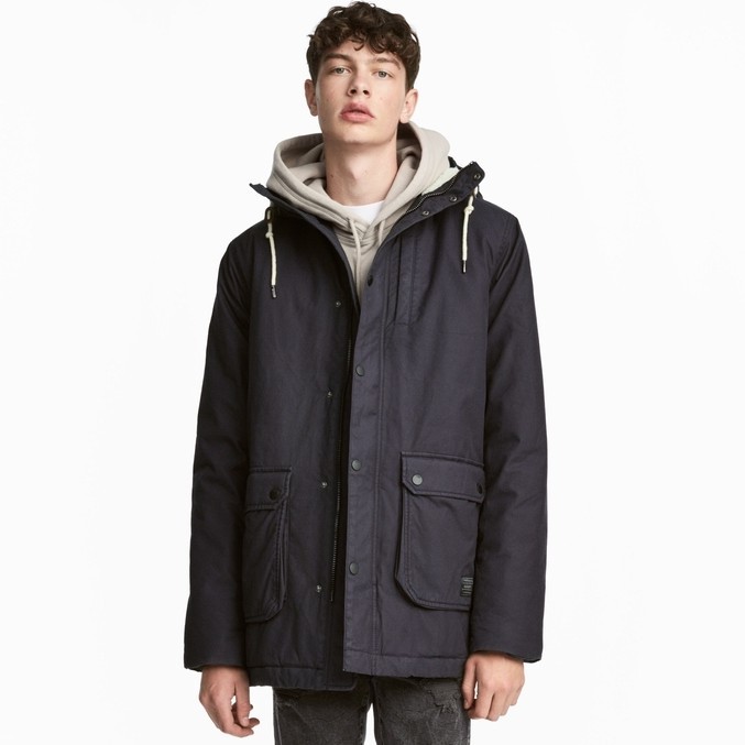 h&m hm0495884 男士加厚派克大衣