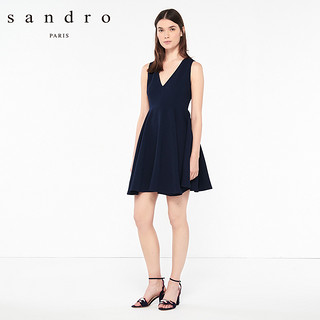 sandro R5118E 女士无袖V领连衣裙