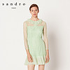 sandro R20192H 女士荷叶边蕾丝针织连衣裙