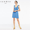 sandro R5027E 女士荷叶边收腰连衣裙