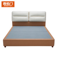 SLEEMON 喜临门 劳拉 真皮实木双人荔枝纹软皮床