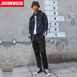 JASONWOOD 471808101 男士牛仔棉服夹克 藏蓝 S