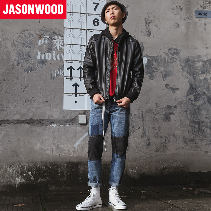 JASONWOOD 471817252 男士复古水洗牛仔裤