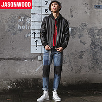 JASONWOOD 471817252 男士复古水洗牛仔裤 亮蓝色 30