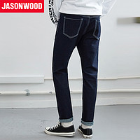 JASONWOOD 371817246 男士直筒休闲牛仔长裤