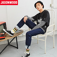 JASONWOOD 371817247 男士宽松直筒牛仔裤