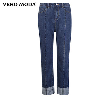 VERO MODA 维莎曼 318149542 女士九分高腰萝卜型牛仔裤