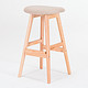椅拉克 E-LUCK 简约时尚实木吧台椅酒吧椅转椅 高脚凳创意前台椅子