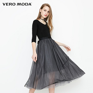 VERO MODA 维莎曼 31817C544 女士七分袖拼接连衣裙