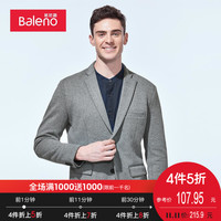 Baleno 班尼路 88737509 男士修身西服外套 棕花灰 S