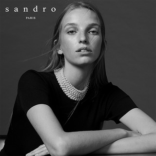 sandro R2761H 女士珠饰领针织连衣裙