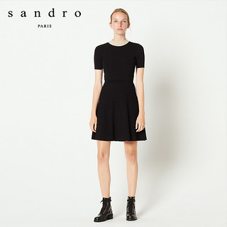 sandro R2761H 女士珠饰领针织连衣裙