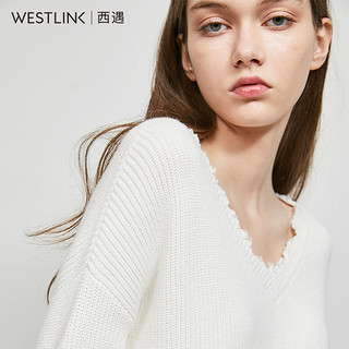 westlink 西遇 11680726 女士长袖破边针织衫