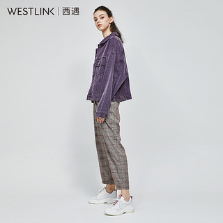 westlink 西遇 11680733 女士休闲宽松牛仔外套 紫色 M