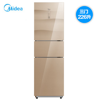 Midea/美的BCD-226WTGPM(E)电冰箱家用小型三门节能风冷无霜冰箱