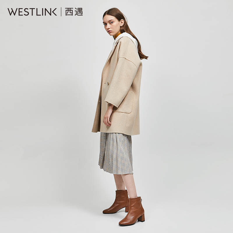 westlink 西遇 11980819 女士中长款双面呢子大衣