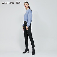 westlink 西遇 11580713 女士纯棉长袖套头卫衣 浅蓝色 S