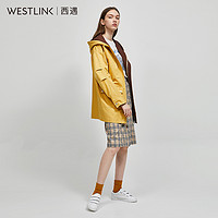 westlink 西遇 11780791 女士休闲连帽工装风衣